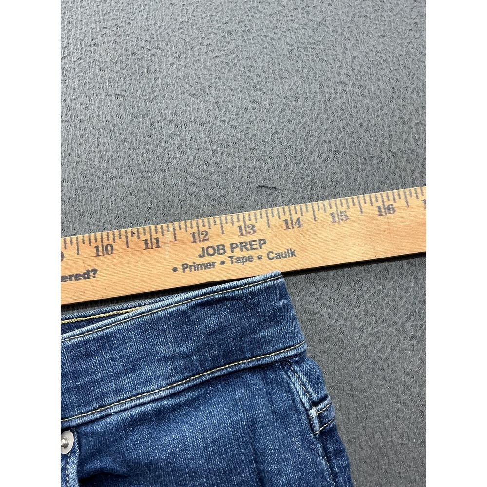 Spanx Jeans Womens 8 Blue Flared High Rise Stretch Medium Wash Denim Pants - Picture 6 of 11